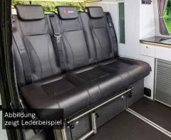 Schlafsitzbank VW T6/5 Trio Style V3000 Gr.8 3-sitzig Polster Leder 2-fbg.
