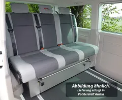 Schlafsitzbank VW T6, Weekender V3000 Gr.17 3-sitzig, Polster Austin 2 fbg.