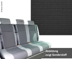 Schlafsitzbank VW T6.1, V3100 Gr.10 starr, 3-sitzig, Polster Duoble Grid 2 fbg.