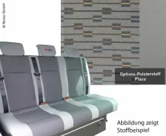 Schlafsitzbank VWT5 mit Wärmetauscher, V3100, Gr.10 starr, 3-sitzig