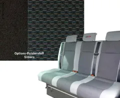 Schlafsitzbank VWT6 V3100 Gr.14 starr, 3-sitzig, Simora T6 2fbg.Wärmet.Rechtsl.