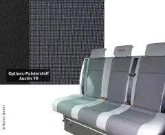 Schlafsitzbank VWT6 V3100 Gr.8 starr 3-sitz.Polster Austin T6 2fbg.Wärmet.Recht