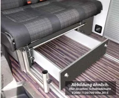 Schublade Schlafsitzbank Ren/Opel V3000 Gr.17 Weekender Dekor Basalt Montiert