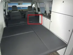 VW Caddy Camp Maxi,Polster dunkelgrau 1 teilig inklusive Schaumstoff
