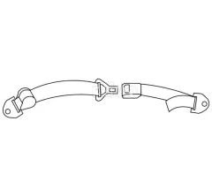 2 Punkt automatik Beckengurt