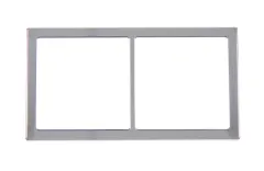 Abdeckrahmen 2-fach 62x115mm, silber chrom