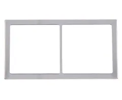 Abdeckrahmen 2-fach 62x115mm, silber chrom (lose)