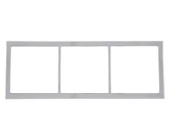 Abdeckrahmen 3-fach 62x168mm, silber chrom (lose)
