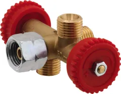 Abzweigventil für Anschluß von 3 Geräten