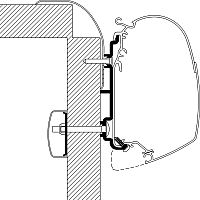 Dach-Montage-Adapter für Reisemobile und Wohnwagen, Frankia