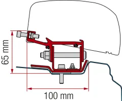 Adapter für Dachmarkise F40van Renault Trafic ab 2014 kurzer Radstand