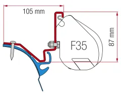 Adapter für F35, VW T6 LR Westfalia Kepler