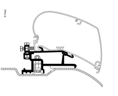 Adapter für Omn. 6002/6900, flache Version, Ducato