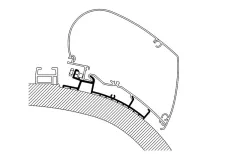 Adapter für Omnistor Markise-Carthago Chic 450 cm
