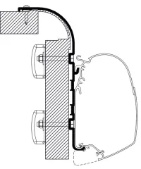 Adapter Thule Omnistor Markise Bailey