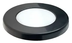 Aufbauspot superflach, schwarz Ø78mm, Höhe:8mm