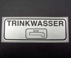 Aufkleber Trinkwasser