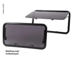 Ausstellfenster für gewölbte Kastenwagen-Wände, 960x450, Carbest