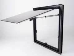 Ausstellfenster getönt, Alu.Rahmen, Außen flach, mit Lock-Funktion