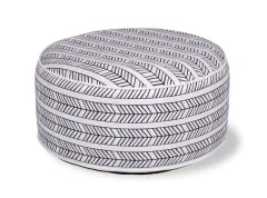 Bequemes aufblasbares Sitzkissen - Weiß/Schwarz