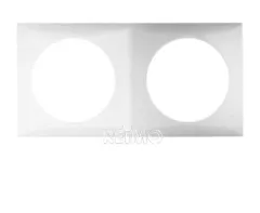 Berker INTEGRO 2-fach Steckdosenrahmen polarweiß