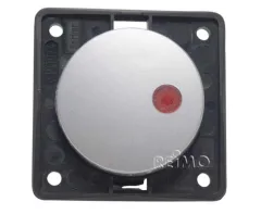 Berker Wippschalter 12V, chrommatt, mit roter LED-Kontroll-Anzeige