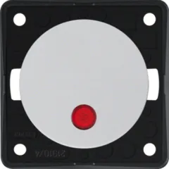 Berker Wippschalter 12V, polarweiß, mit roter LED-Kontroll-Anzeige