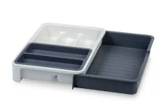 Besteckkasten SLIDE,PP,weiß/anthrazit,40x31,5x6cm,Faltgröße23x31,5x6cm