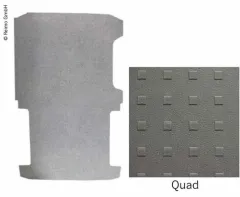 Bodenplatte 1-teilig, für VW T5/T6 langer Radstand, Dekor Quad, Länge 286 cm