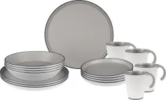 Brunner Melamin Geschirr-Set ICONIC COMPACK 16-tlg, für 4 Pers.