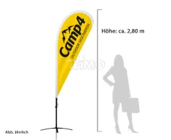 Camp4-Dropflag Komplettsystem, Höhe 280cm