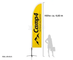 Camp4-Squareflag Komplettsystem groß, Höhe 460cm