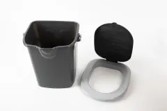 Camping Toilette, grau we