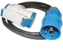 Carbest CEE-Adapter Camping 1,5m mit Winkelkupplung und CEE-Stecker + Steckdose