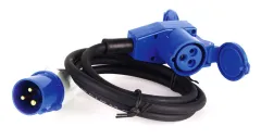 Carbest CEE-Adapter Camping 1,5m mit Winkelkupplung und CEE-Stecker + Steckdose