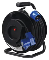 Carbest CEE-Kabeltrommel H07RN-F 3G2,25m mit Winkelkupplung und CEE-Stecker