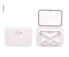 Carbest Revisionsklappe mit Verriegelung weiß, 2 Verschlussriegel 606x353mm