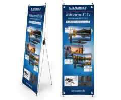 Carbest X-Banner - Motiv: Fernseher, Größe: 600x1800 mm