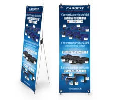 Carbest X-Banner-Motiv:Inverter,Lithiumbatterie,Französ,Größe:60x180cm