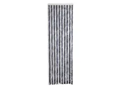 Chenille-Flauschvorhang - 56 x 185 cm - Weiß / Grau