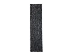 Chenille-Flauschvorhang - 56 x 205 cm - Schwarz / Grau