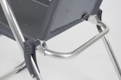 Crespo Campingstuhl AL-213, dunkelgrau, verschiebbare Kopfstütze