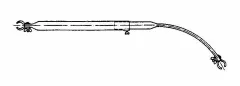 Dachauflagenstange Stahl,145-205cm cm Dm: 22 mm Ende, SB
