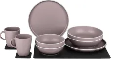 DOLOMIT MAGNETIC ROSE, Geschirr-Set für 2 Personen