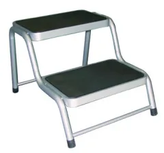 Doppeltrittstufe Stahl, Höhe 38cm