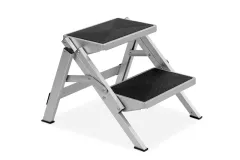 Doppeltrittstufe,T54xB50,5xH38,5cm,150kg, Alumi,gekl.7,2x50,5x74,5cm