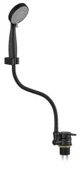 Duschset schwarz,klappbar,1,5m,warm/kalt,1/2'Flexschlauch,inkl.Halteru