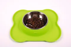 Edelstahl-Hundenapf Frida mit Silikonunterlage