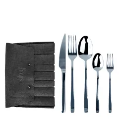 Edelstahl Reisebesteck-Set - 5-teilig