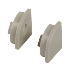 Endkappe für Aluminium LED-Profil - Flach - 2er Set